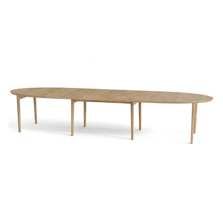 Table ovale nordique extensible en bois massif fabriquée au Danemark - SM78