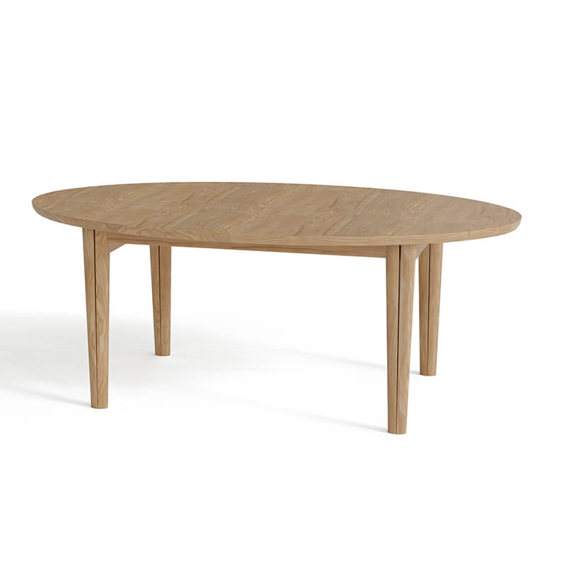 Table ovale extensible scandinave en bois massif fabriquée au Danemark - SM78
