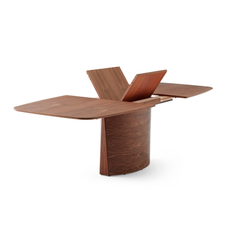 Table avec allonges pied central style scandinave - SM116-117