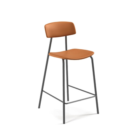 Tabouret snack style rétro en synthétique fabriqué en Belgique - BarLazio