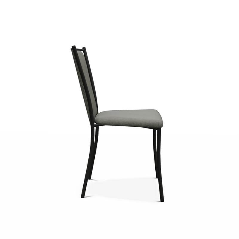 Chaise grise en tissu de style contemporain fabriquée en Belgique - Reina