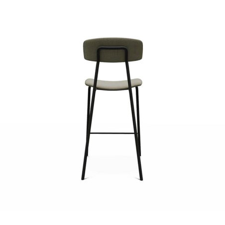 Tabouret snack de style rétro gris en tissu fabriqué en Belgique - BarLazio