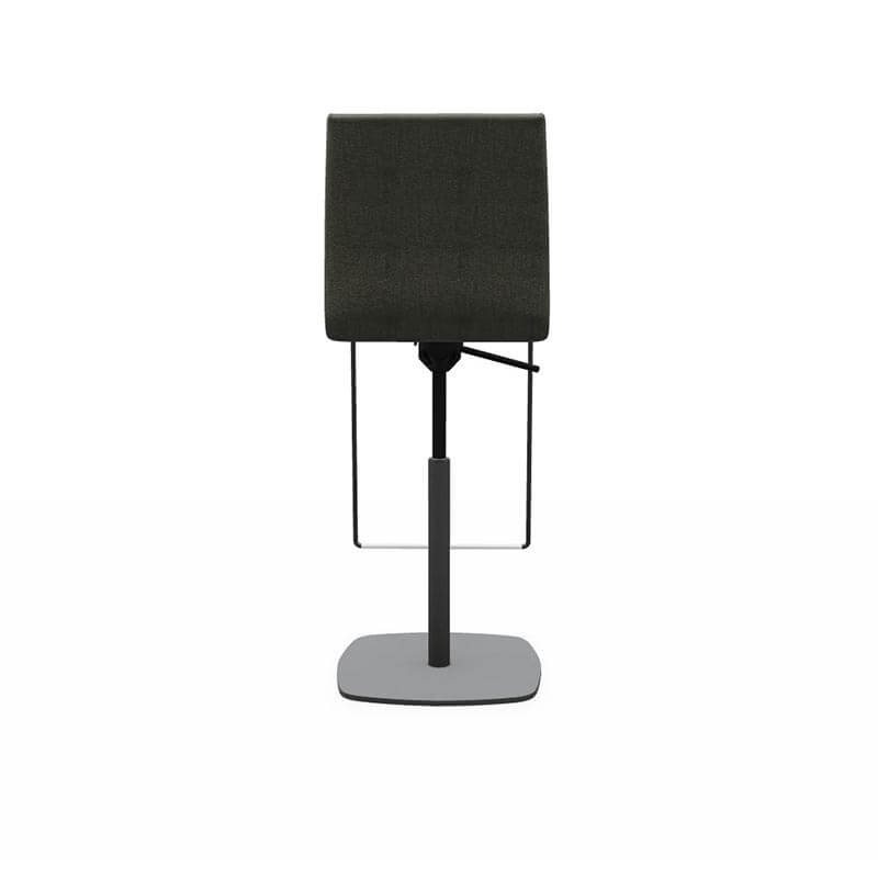 Tabouret haut réglable et pivotant en tissu de couleur grise fabriqué en Belgique - BarSherpa