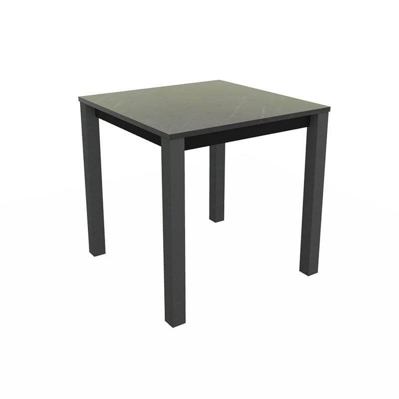 Table snack carrée belge en stratifié pieds en métal - Verona