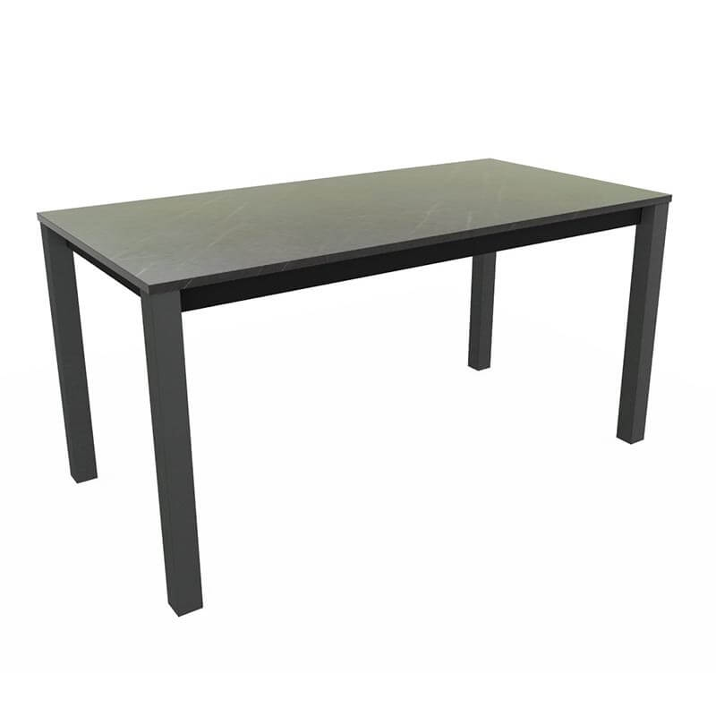 Table snack rectangulaire belge en stratifié et pieds métal - Verona