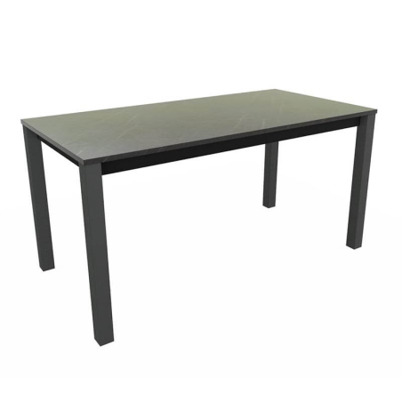Table snack rectangulaire belge en stratifié et pieds métal - Verona