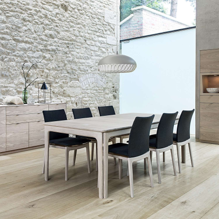 Table scandinave extensible en chêne massif de fabrication danoise - SM26-27