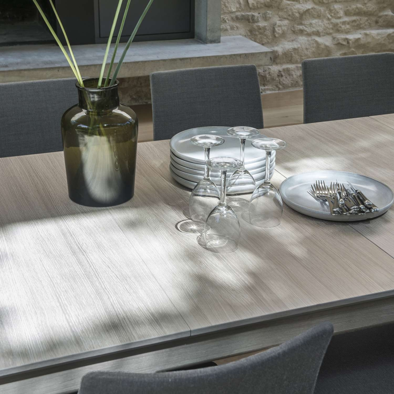 Table scandinave extensible en bois de chêne massif de fabrication danoise - SM26-27