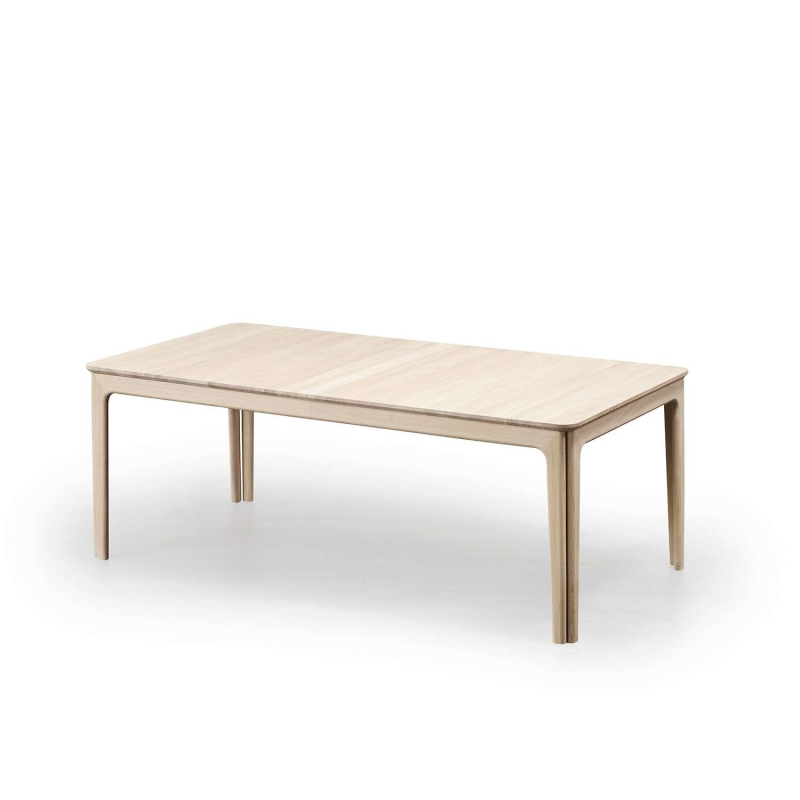 Table scandinave extensible en chêne huilé blanchi  de fabrication danoise - SM26-27