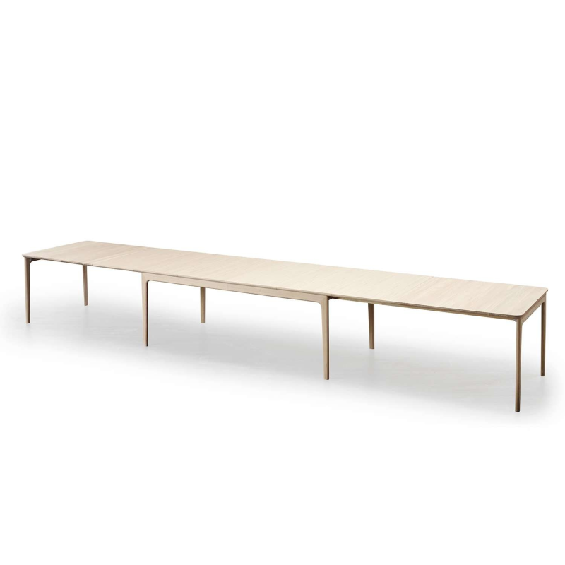 Table scandinave extensible en bois de chêne massif huilé de fabrication danoise - SM26-27