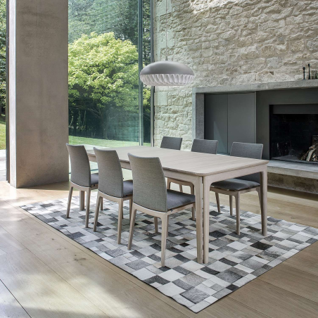 Table scandinave extensible en chêne huilé massif de fabrication danoise - SM26-27