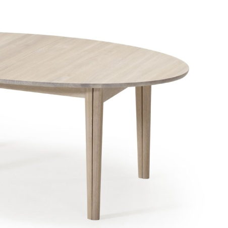 Table ovale extensible en bois massif fabriquée au Danemark - SM78