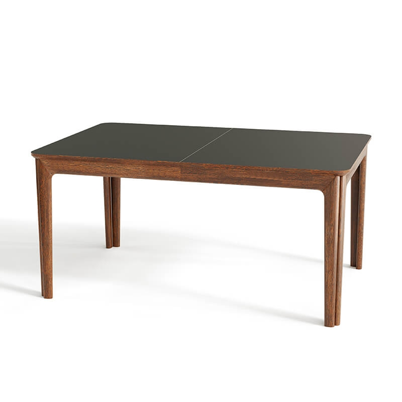 Table en noyer naturel et stratifié noir - SM26-27