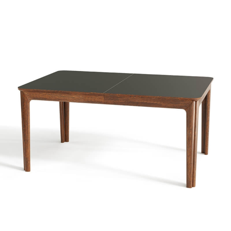 Table en noyer naturel et stratifié noir - SM26-27