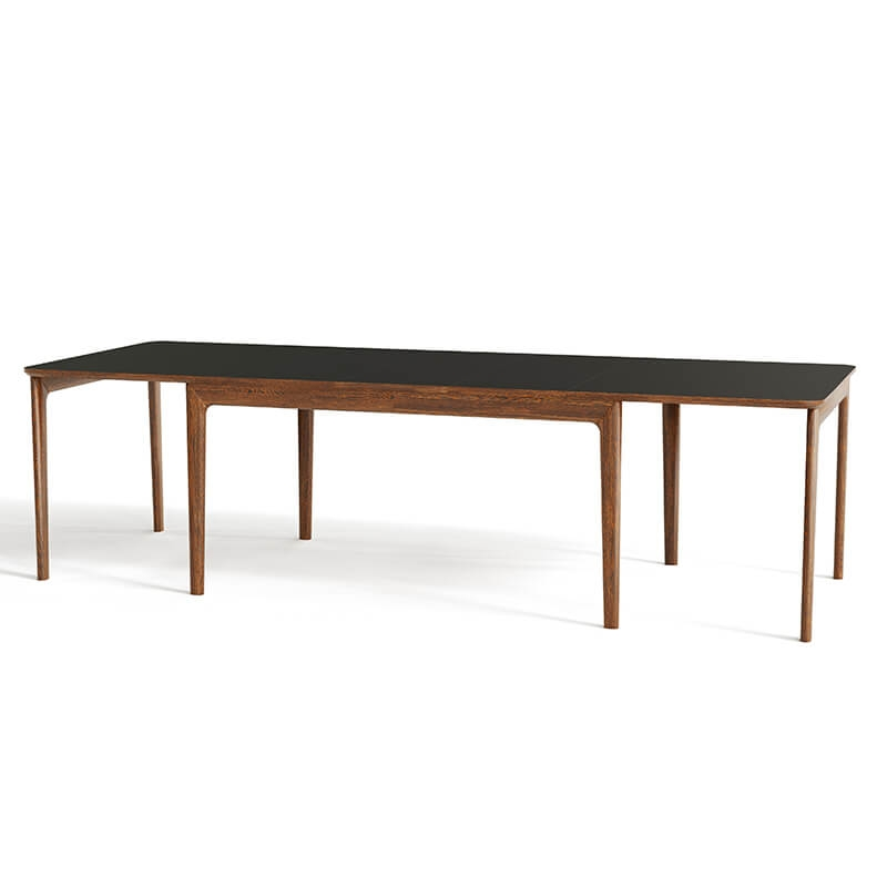 Table extensible en noyer naturel et stratifié noir - SM26-27