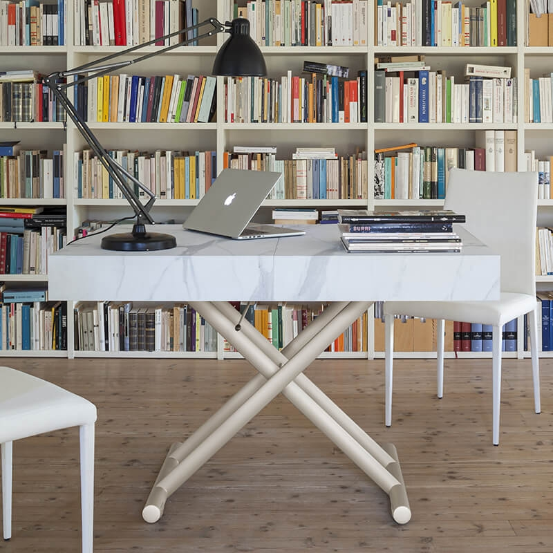 Table relevable en mélaminé avec allonges - Ulisse