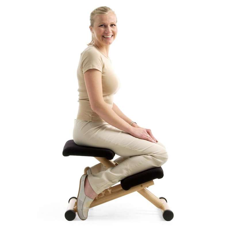 Siège de bureau ergonomique en tissu et bois - Multi ...