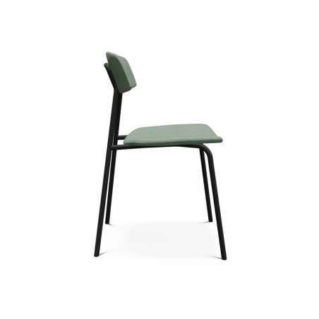 Chaise vintage verte en tissu - Lazio