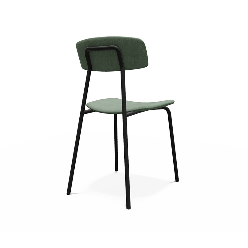 Chaise rétro en tissu vert - Lazio 