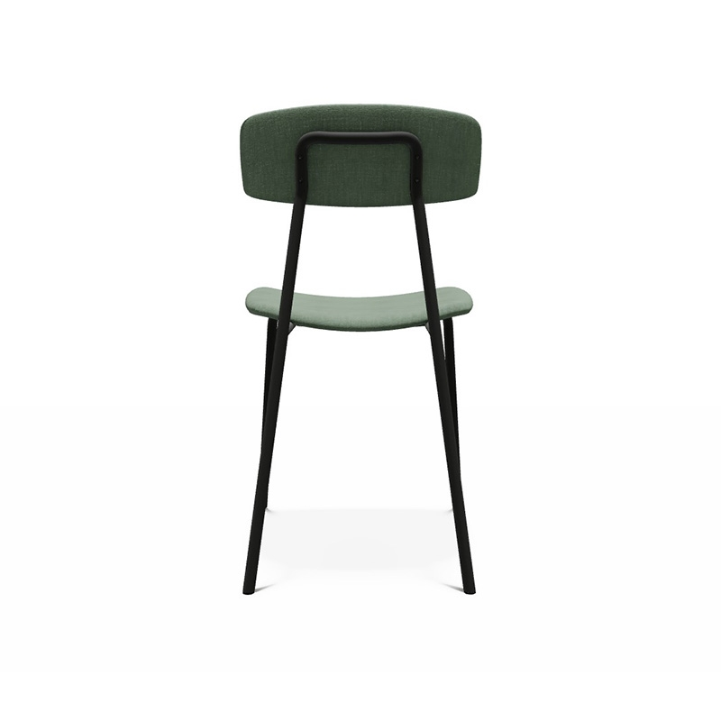 Chaise de style rétro en tissu vert - Lazio