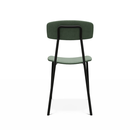 Chaise de style rétro en tissu vert - Lazio