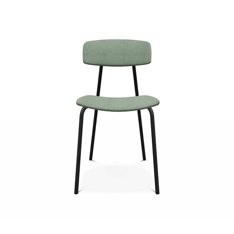 Chaise rétro verte en tissu - Lazio 