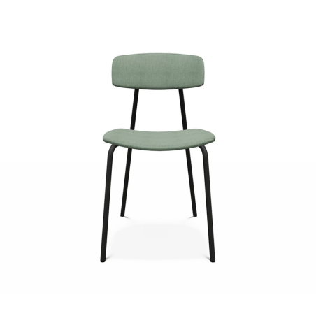 Chaise rétro verte en tissu - Lazio 