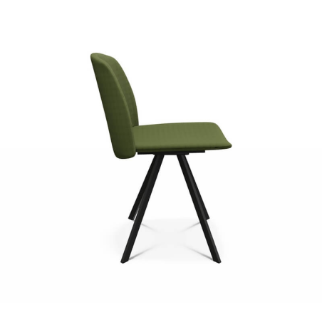 Chaise moderne verte en tissu - Figaro