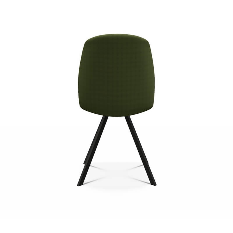 Chaise verte pivotante en tissu - Figaro