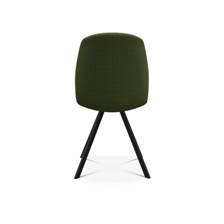 Chaise verte pivotante en tissu - Figaro