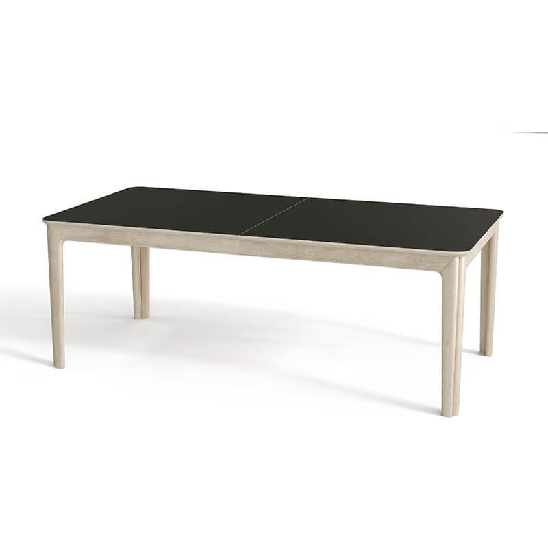 Table en chêne blanchi et stratifié noir - SM26-27