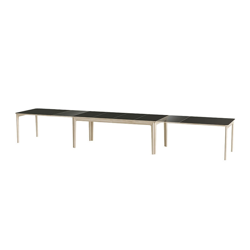 Table extensible en bois massif et stratifié noir - SM26-27