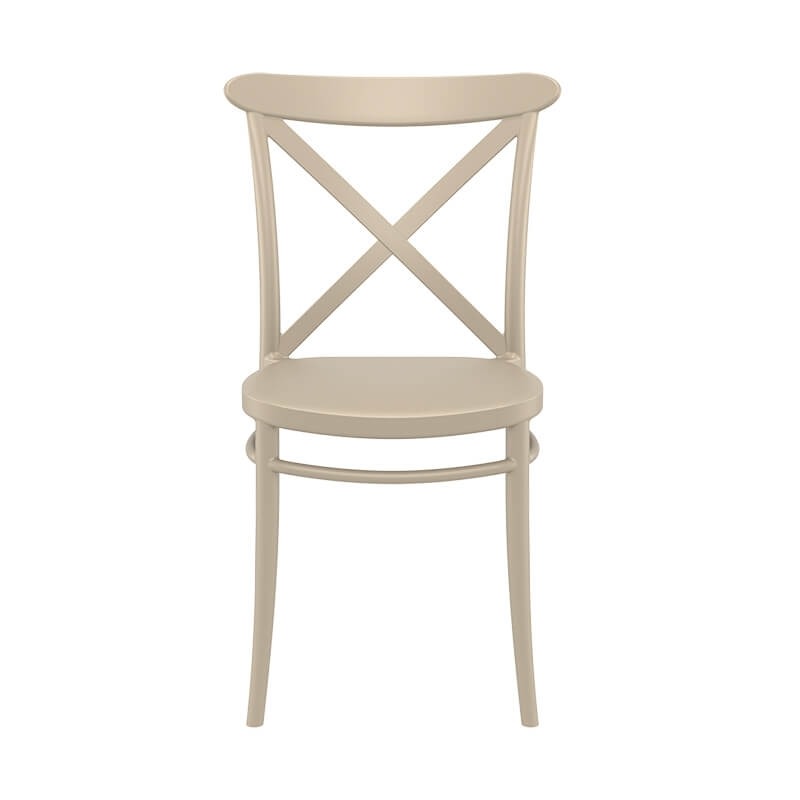 Chaise en polypropylène taupe - Cross