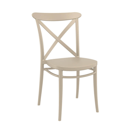 Chaise taupe style bistrot -Cross