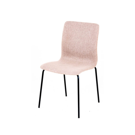 Chaise en tissu écru et pieds en métal - Amelie