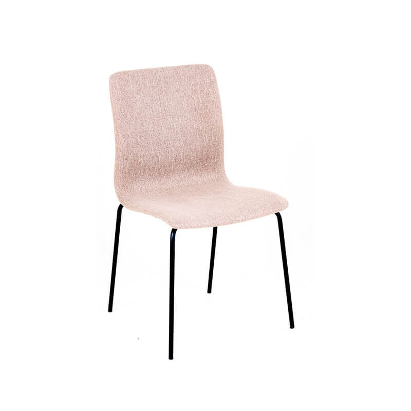 Chaise écru en tissu et pieds en métal - Amelie