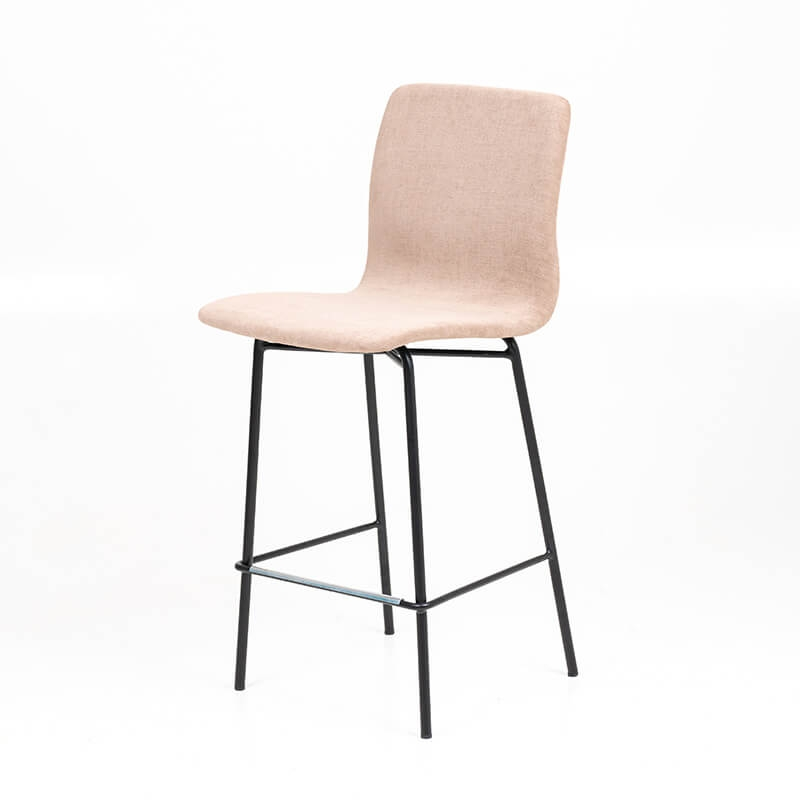 Tabouret snack écru contemporain en tissu - BarAmelie