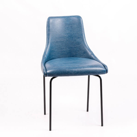 Chaise en synthétique avec pieds en métal - Lars