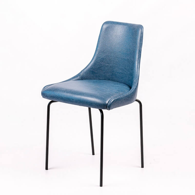 Chaise rembourrée avec pieds en métal - Lars