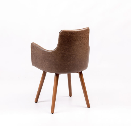  Fauteuil rembourré avec pieds bois - Anders