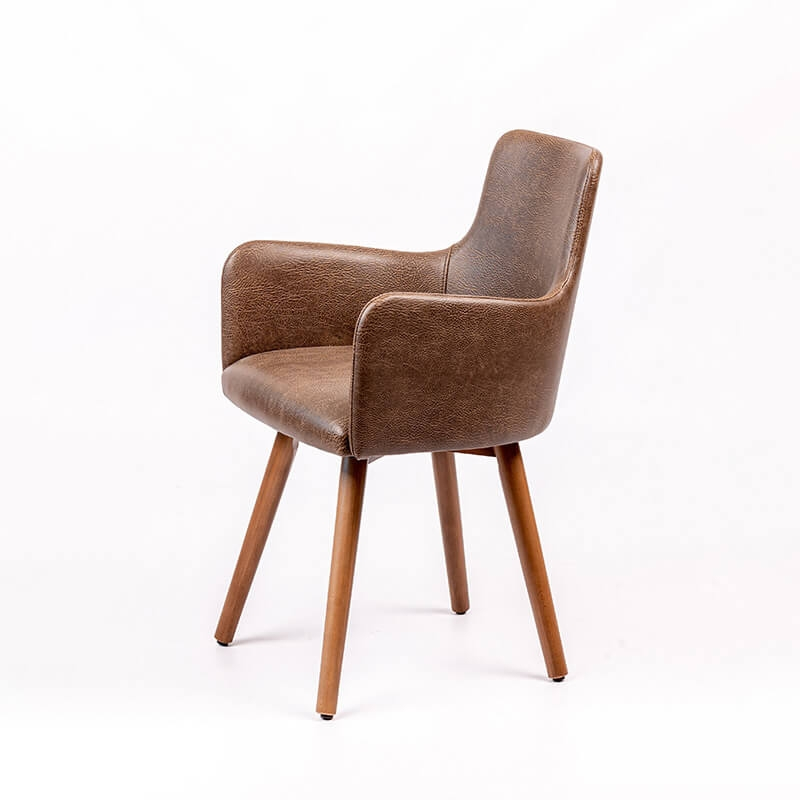  Fauteuil rembourré avec pieds bois - Anders