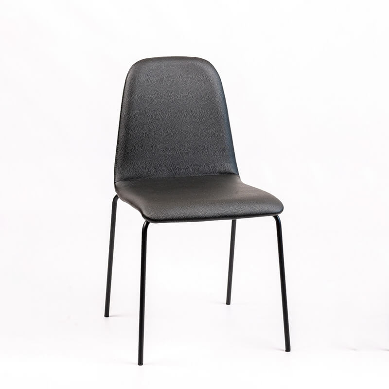 Chaise moderne rembourrée avec pieds métal - Pandora