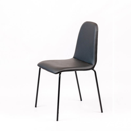 Chaise tendance rembourrée avec pieds métal - Pandora