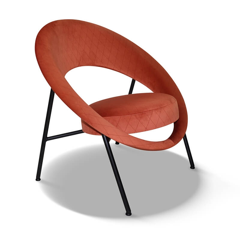 Fauteuil design en tissu fabriqué en France - Saturn