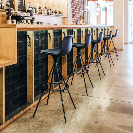 Tabouret de bar design noir Lottus Enea®