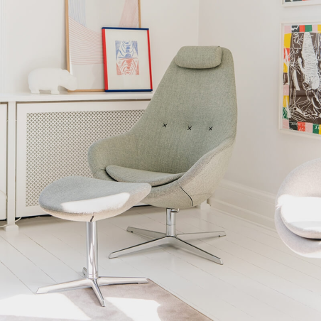 Fauteuil relax inclinable design en tissu beige - Kokon Varier®