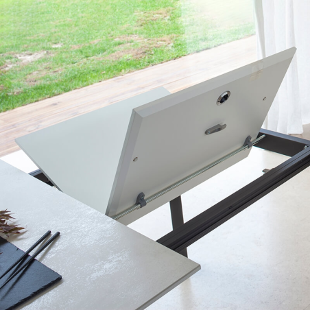 Table extensible blanche en céramique - Teorema