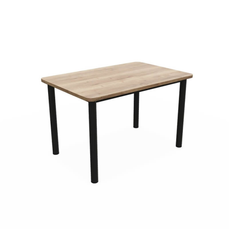 Petite table rectangle en stratifié imitation chêne fabriquée en Belgique- Lustra