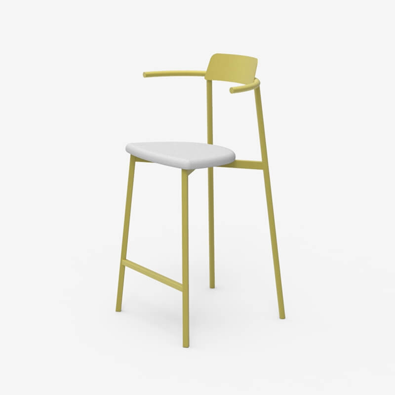 Tabouret haut moderne en acier fabriqué en France - Alice Carrier ®