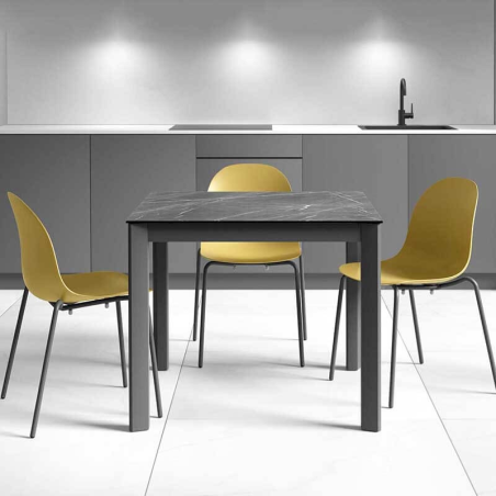 Table contemporaine en céramique avec pieds en métal - Multiplus